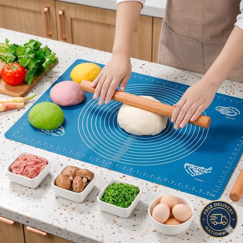 Extra Thick Silicone Dough Mat With Scales