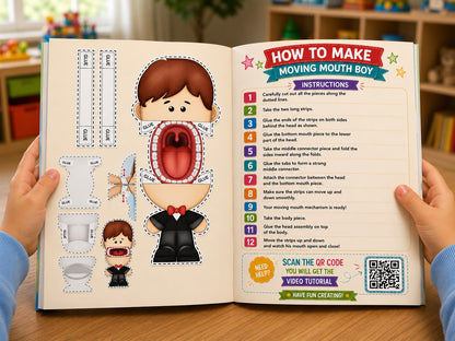 Move & Play Craft Book Easy DIY Moving Paper Cut Fold & Play Activities