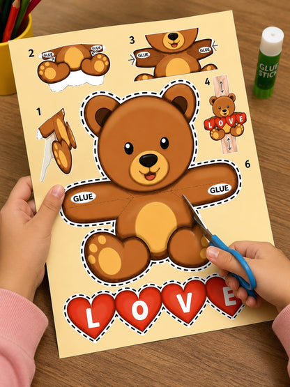 Move & Play Craft Book Easy DIY Moving Paper Cut Fold & Play Activities