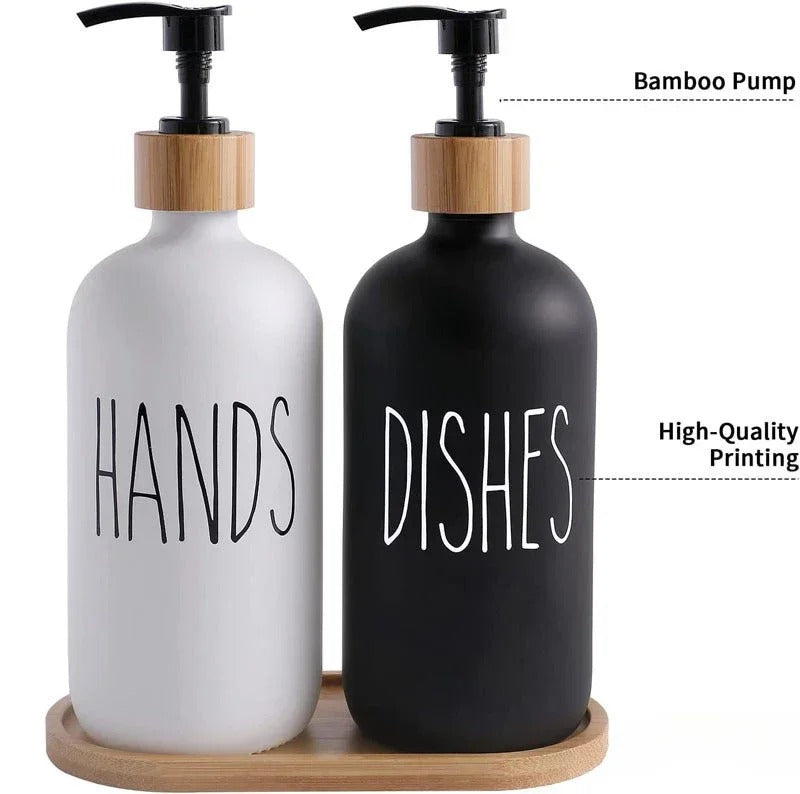 500ML White/Black Empty Container Hand & Dishes