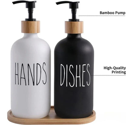 500ML White/Black Empty Container Hand & Dishes