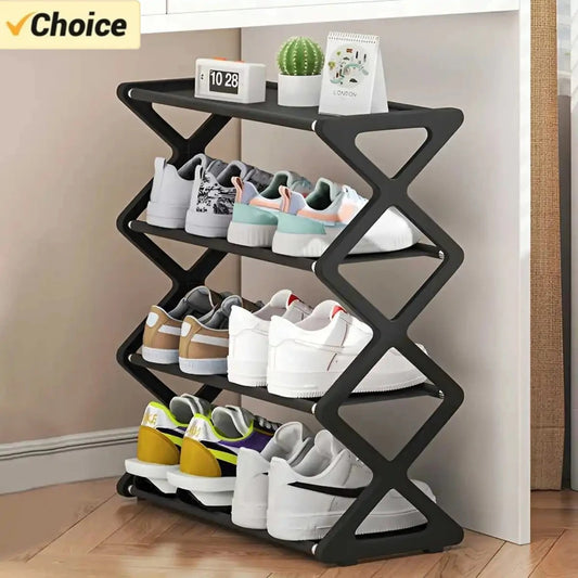 Hot 4-Tier X-Type Shoe Storage Rack