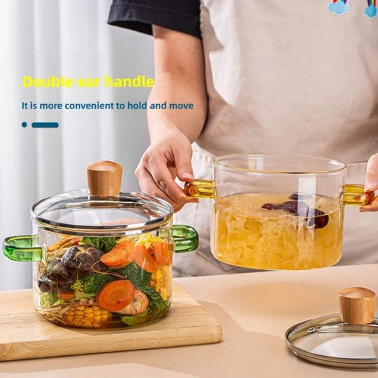 Transparent Glass Soup Pot