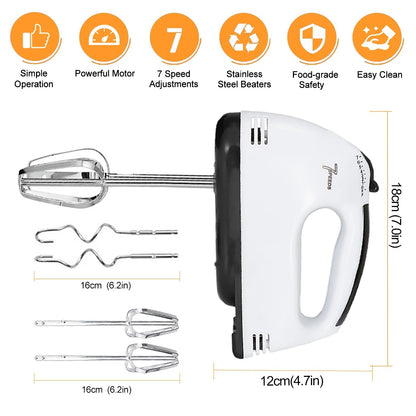7 Speed Stainless Steel Egg-Whisk