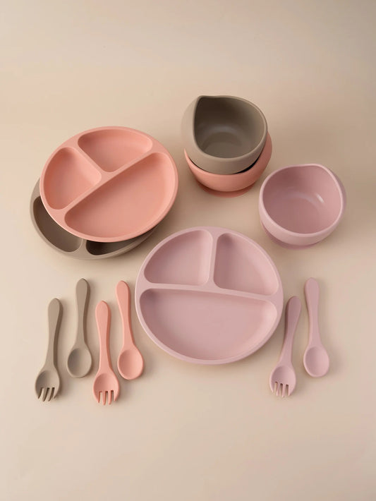 4PCS Baby Silicone Feeding Set
