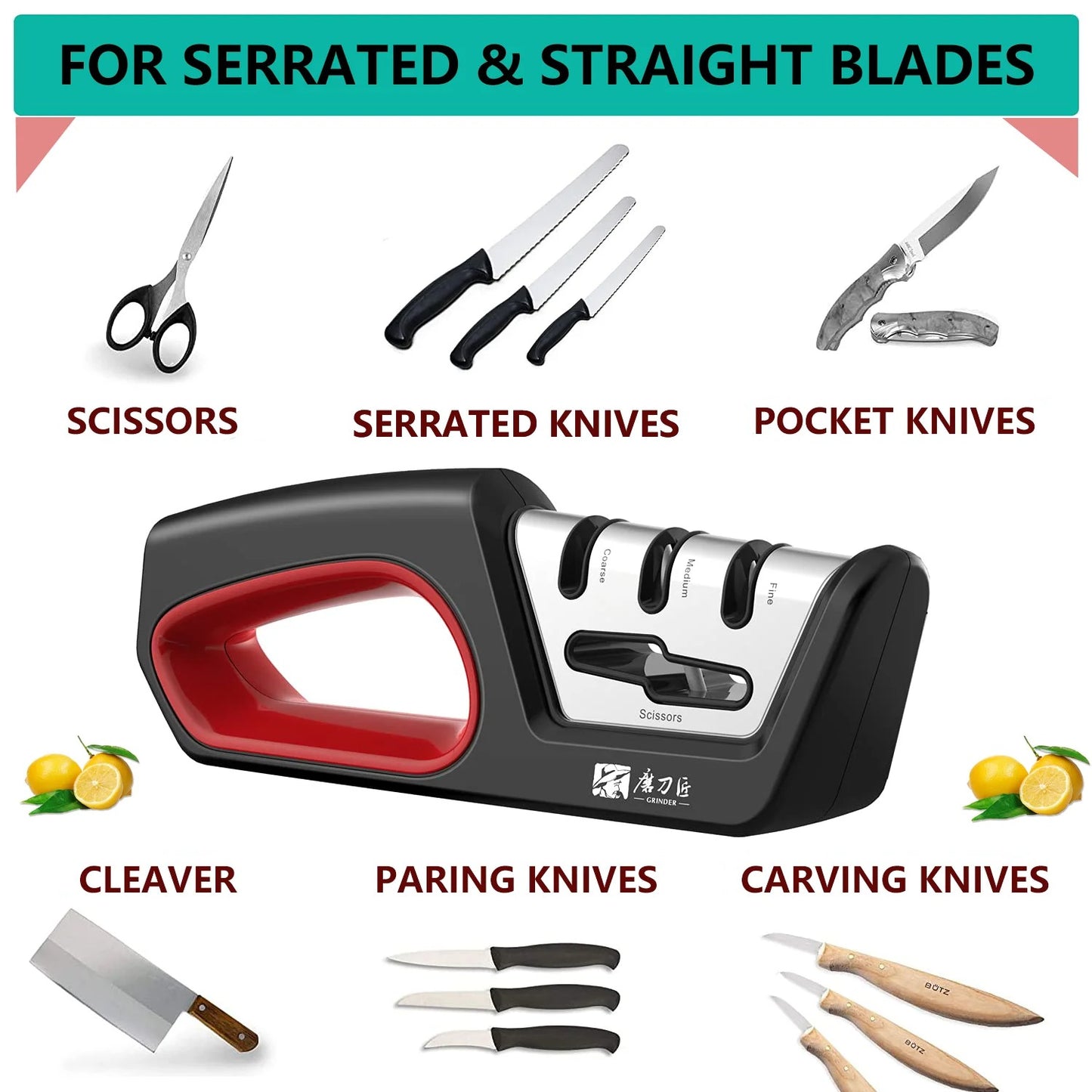 4 in 1 kitchen sharpener blade
