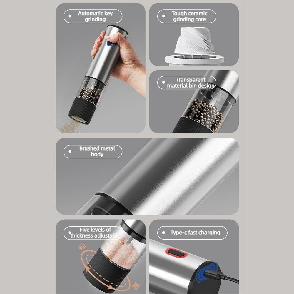 1 PC Automatic Electric Salt and Pepper Grinder