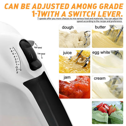7 Speed Stainless Steel Egg-Whisk