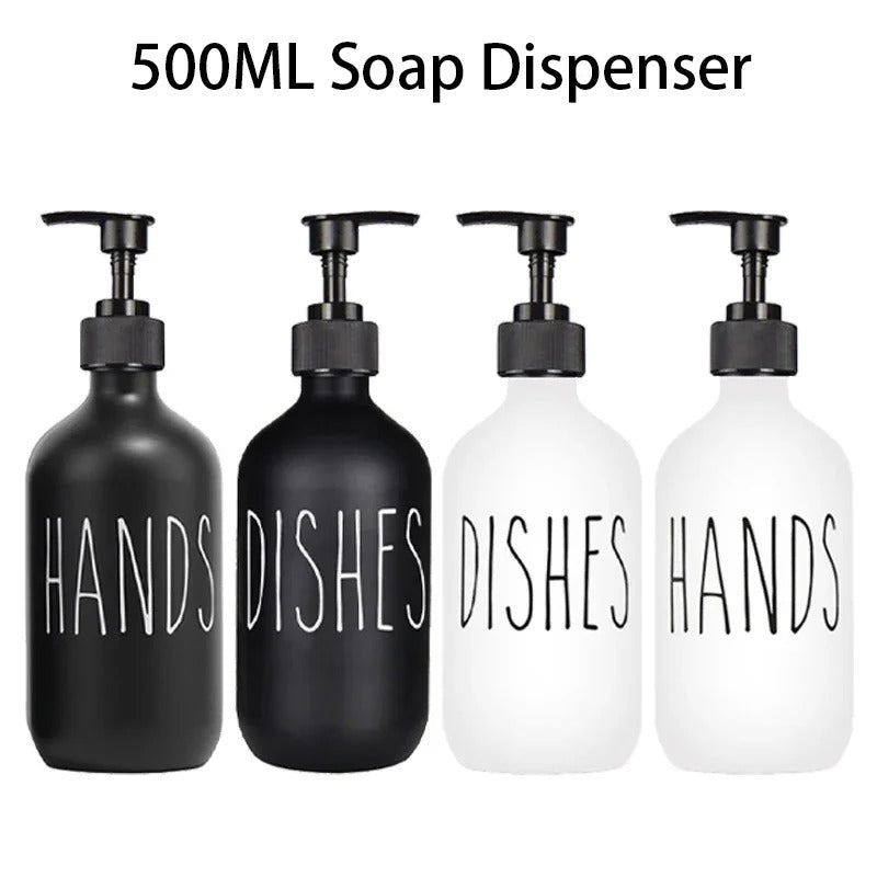 500ML White/Black Empty Container Hand & Dishes