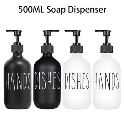 500ML White/Black Empty Container Hand & Dishes