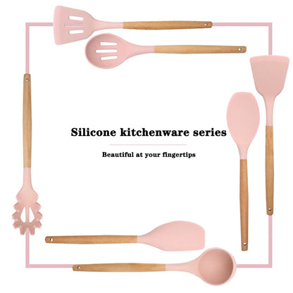 Silicone Utensils Kitchen Cooking Tool Set