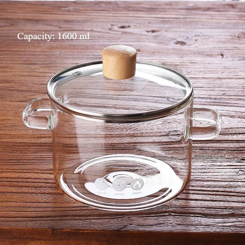 Transparent Glass Soup Pot