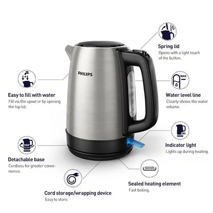 Philips electric kettle|304 edible grade stainless steel
