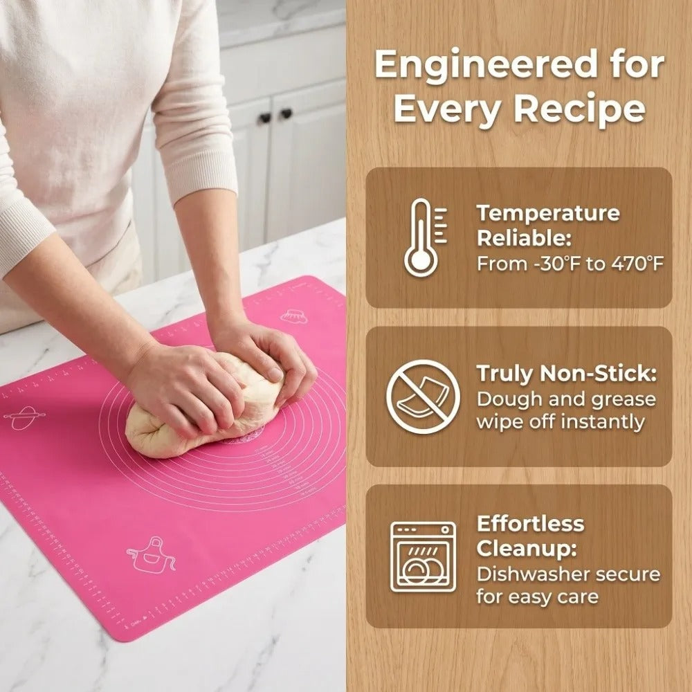 Extra Thick Silicone Dough Mat With Scales