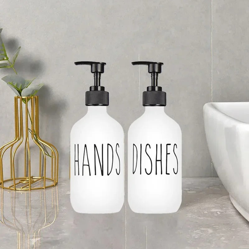 500ML White/Black Empty Container Hand & Dishes