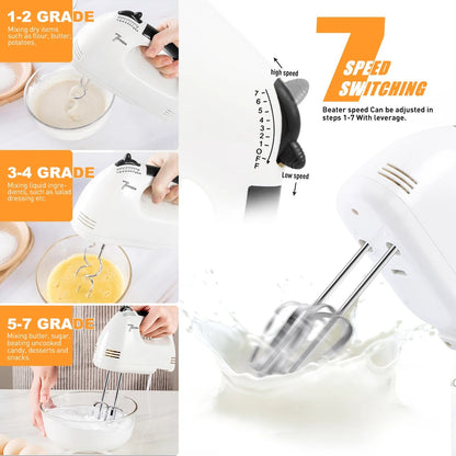 7 Speed Stainless Steel Egg-Whisk
