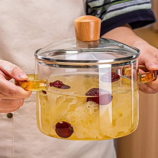 Transparent Glass Soup Pot