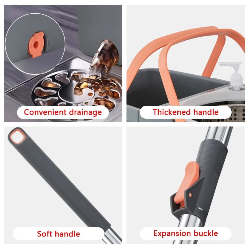 4-piece Set Spin Mop