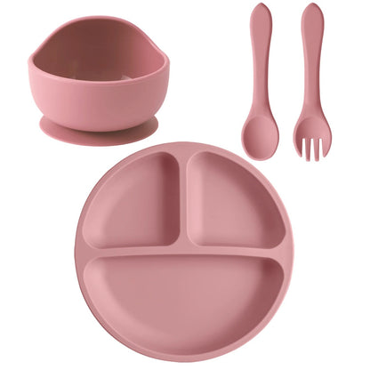 4PCS Baby Silicone Feeding Set