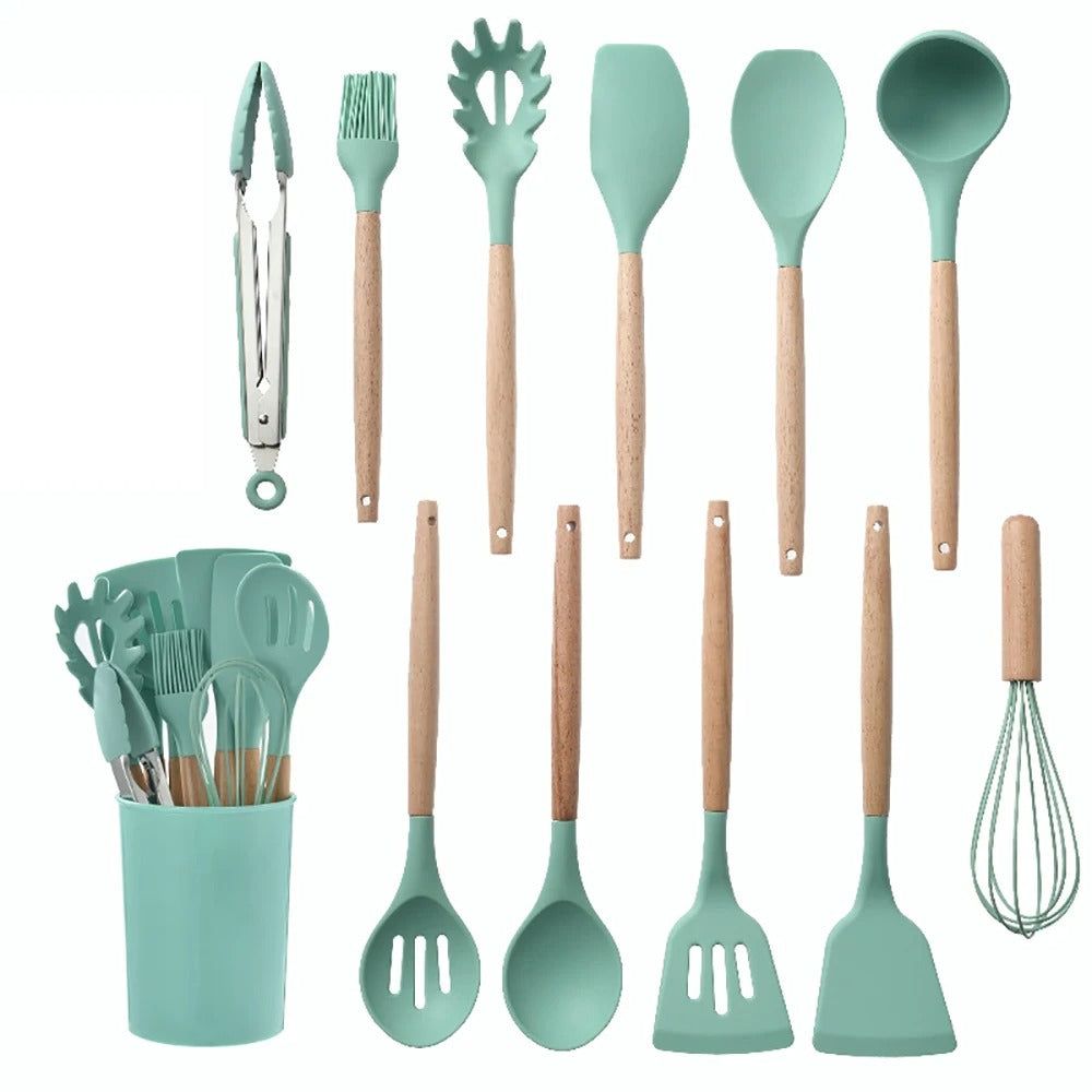 Silicone Utensils Kitchen Cooking Tool Set