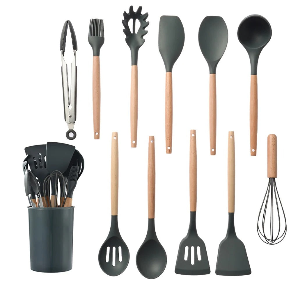 Silicone Utensils Kitchen Cooking Tool Set
