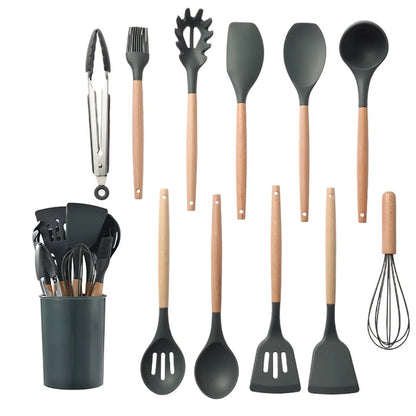 Silicone Utensils Kitchen Cooking Tool Set